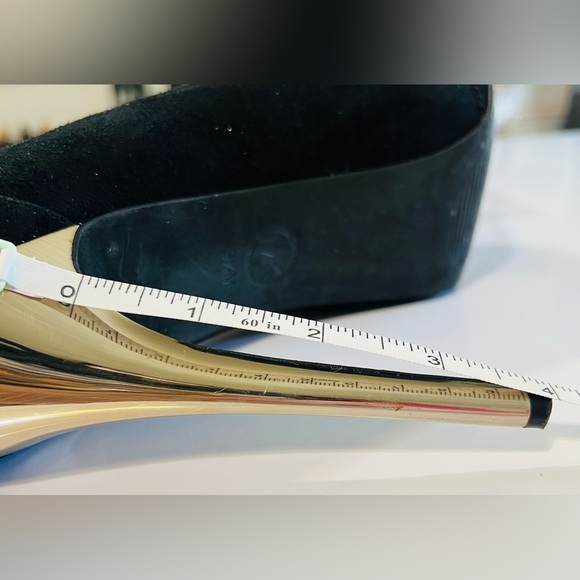 Michael Kors Black Suede Peep-Toe Heels - Picture 8 of 9